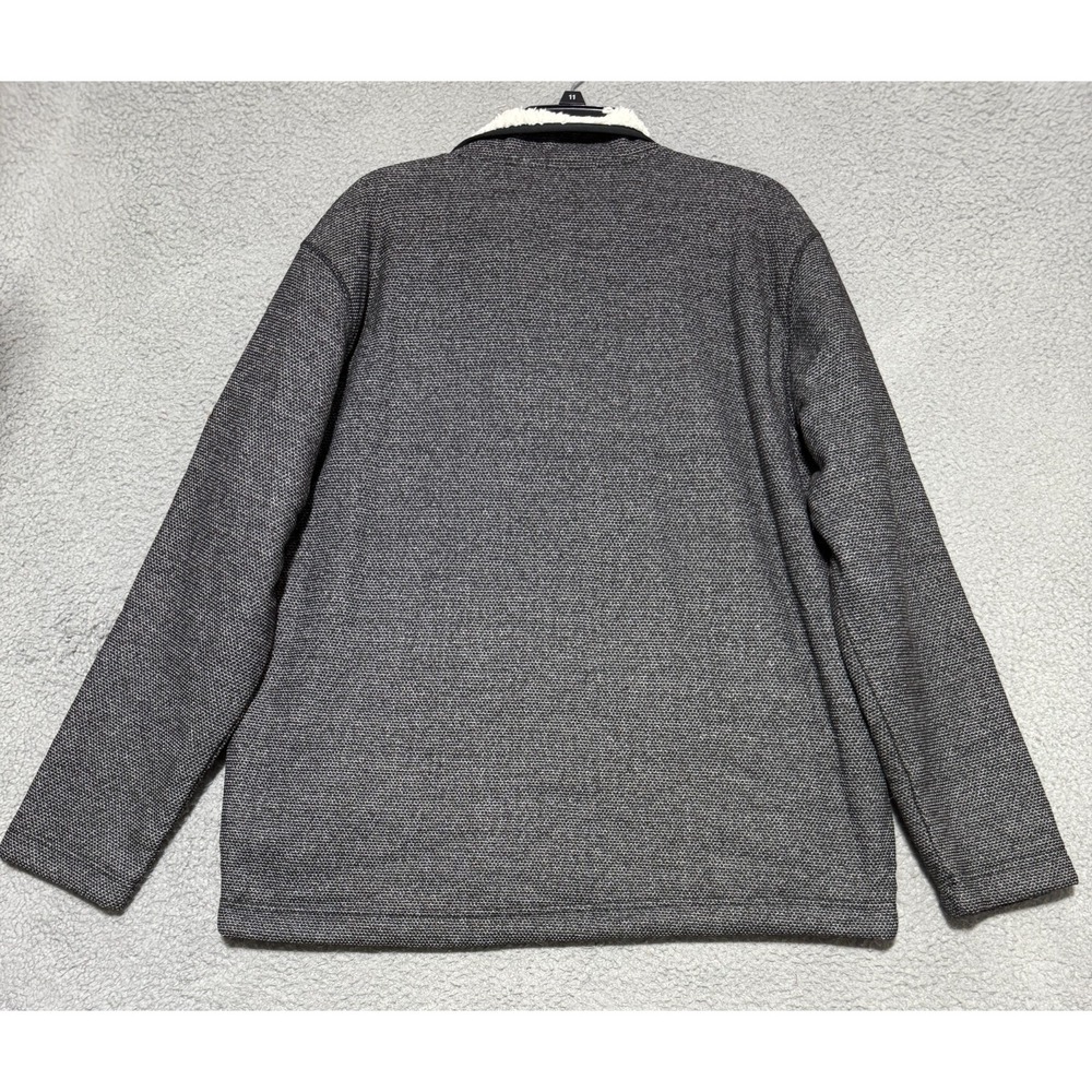 Orvis Mens 1/4 Zip Pullover Sherpa Lined Sweater Mens XL Gray NEW - Picture 11 of 11